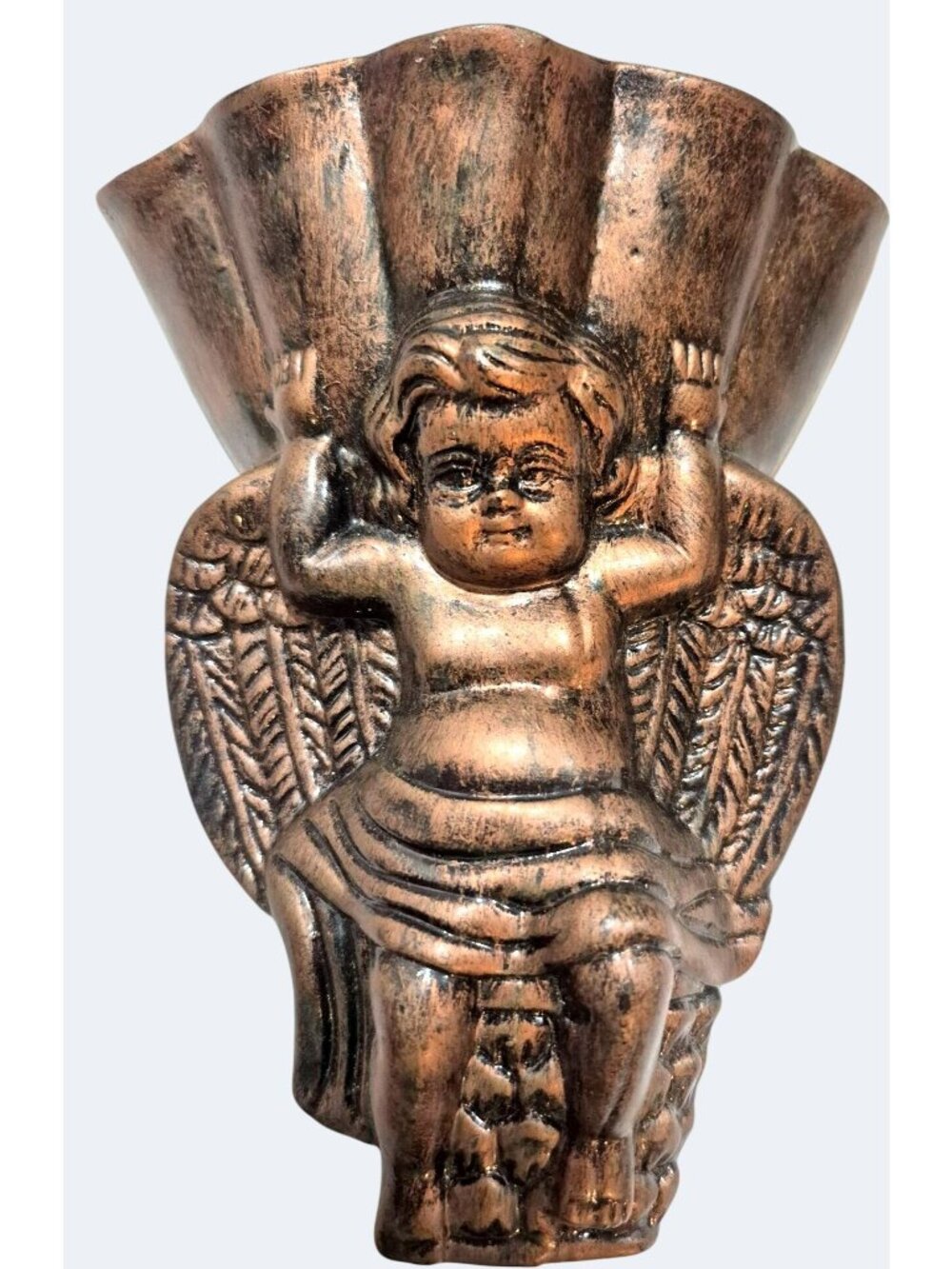 Cherub Angel Wall Sconce Gothic Bronze Finish Decorative Accent●74